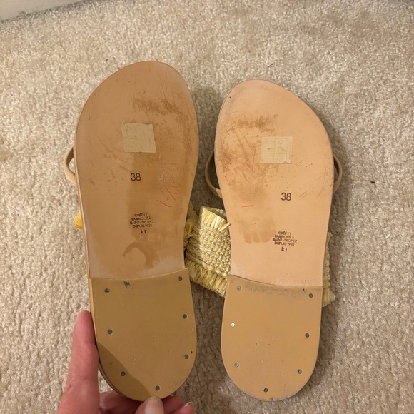 K.Jacques Natural Raffia Telia Sandals Size 38 EUC - Picture 5 of 6